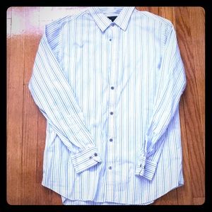 Banana Republic Striped Shirt Slim Fit 16-16 1/2
